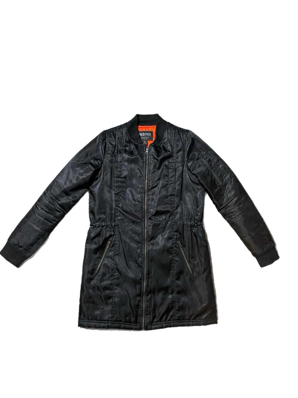 Red Fox Black Flight Trench Bomber Jacket